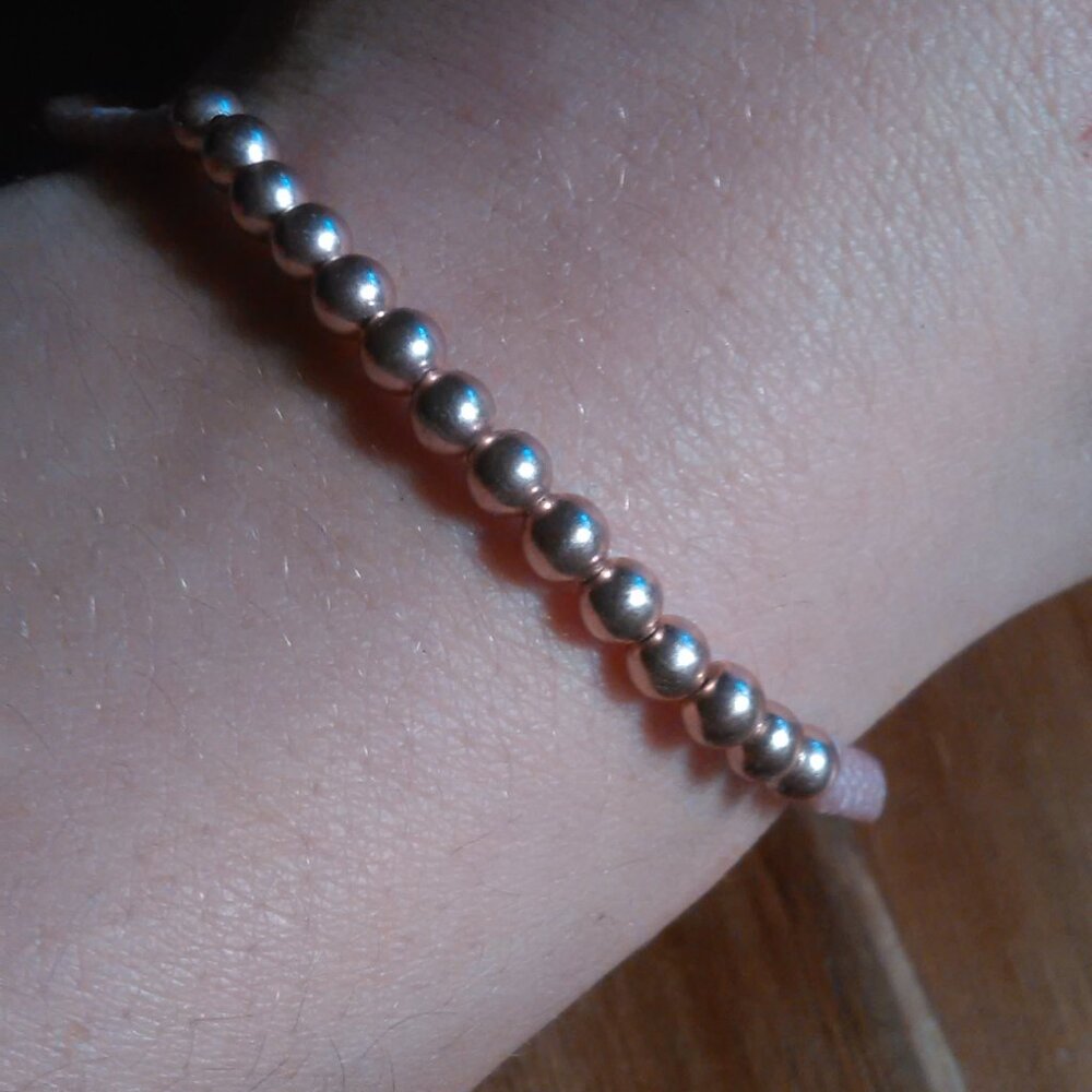 14K Rose Gold over Sterling Silver Boho Cord Bracelet